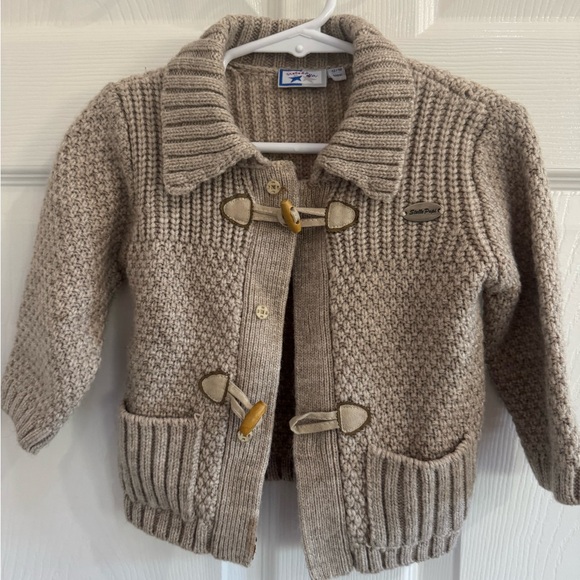 Cozy Knit Kids Sweater Jacket - Beige - Picture 1 of 3